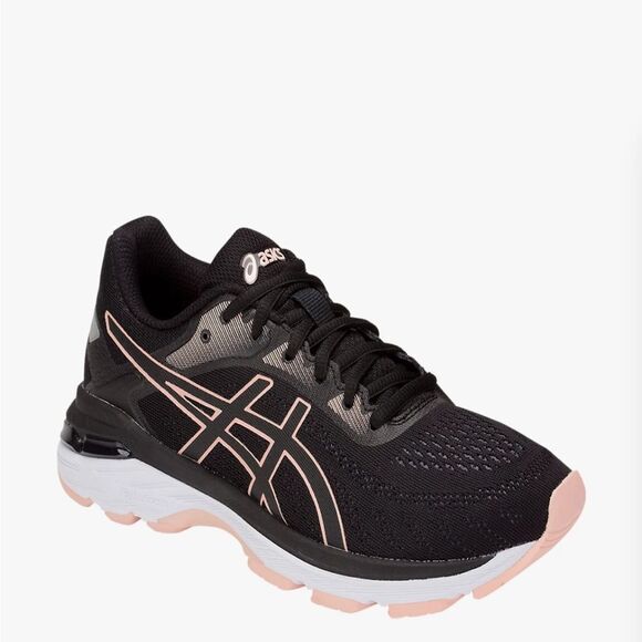 ASICS Women's Black and Pink Running Shoes - Picture 1 of 8